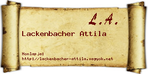 Lackenbacher Attila névjegykártya